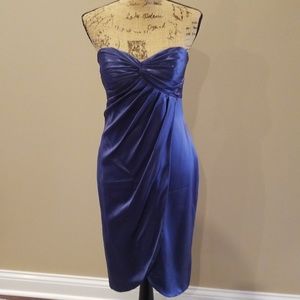 Jenny Yoo blue silk charmeuse Portia dress Rack:6: